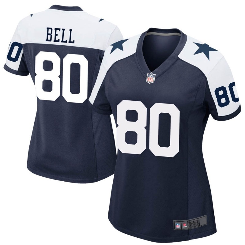 2020 Nike NFL Women Dallas Cowboys #80 Blake Bell Navy Game Alternate Jersey->women nfl jersey->Women Jersey